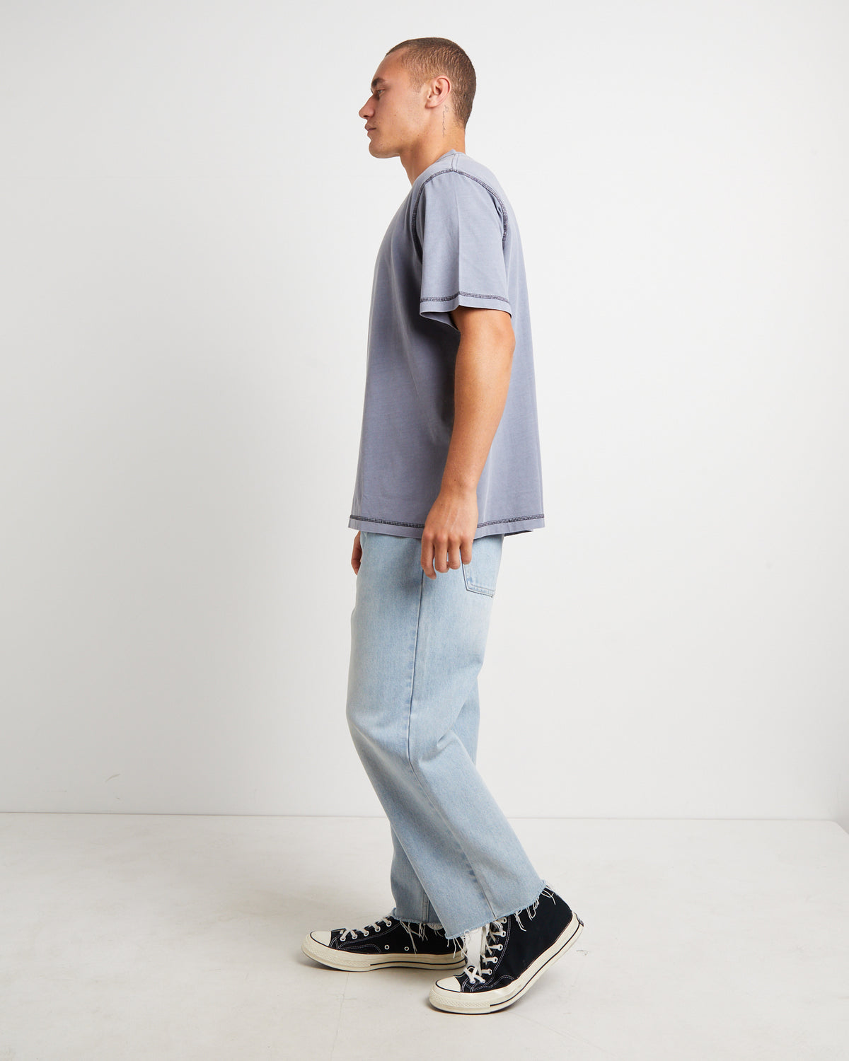 Samo Neuw Short Sleeve T-Shirt in Steel Blue – General Pants Co.