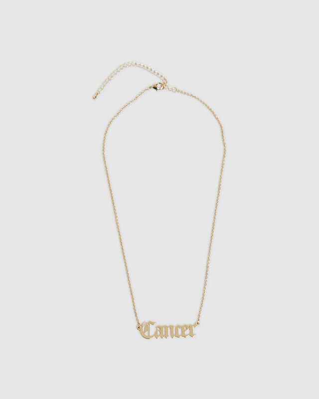 14k Gold Cancer Star Sign Necklace, hi-res image number null