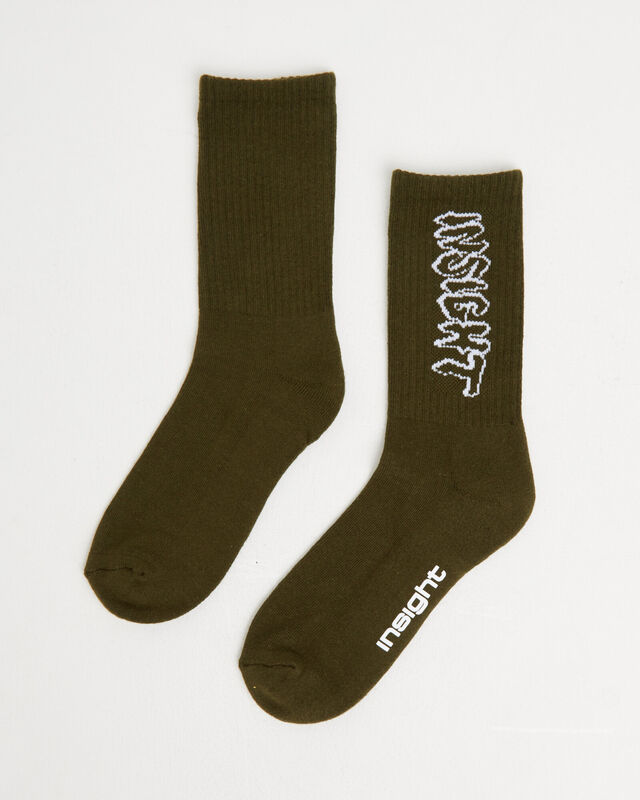 Sive Crew Socks in Green, hi-res image number null