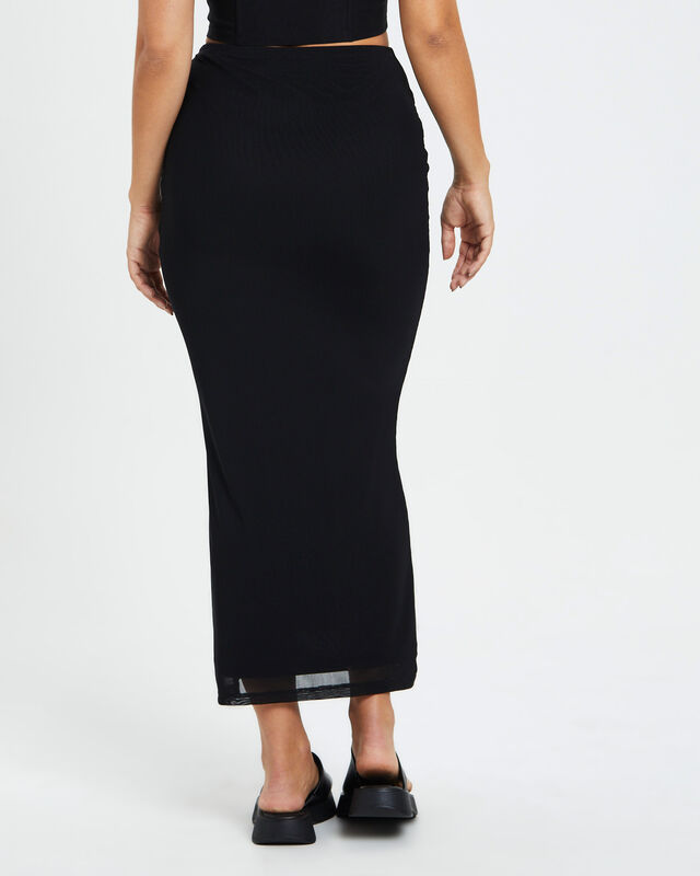 Marley Midi Skirt Black, hi-res image number null