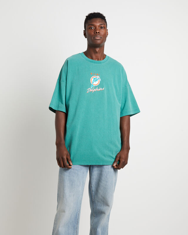 Tri Logo Dolphins Oversized T-Shirt in Faded Teal, hi-res image number null