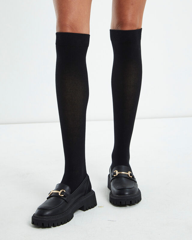 Knee High Socks Black, hi-res image number null