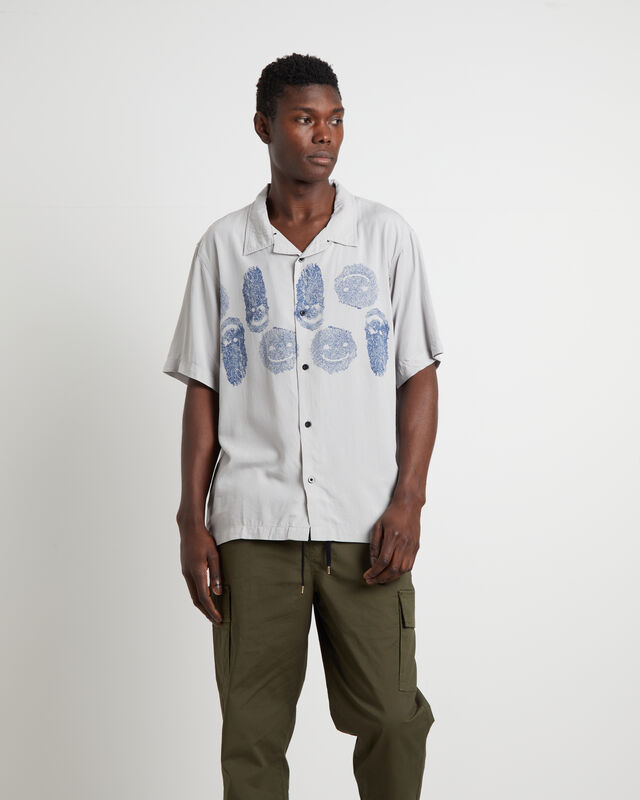 Menace Short Sleeve Shirt in Light Grey, hi-res image number null