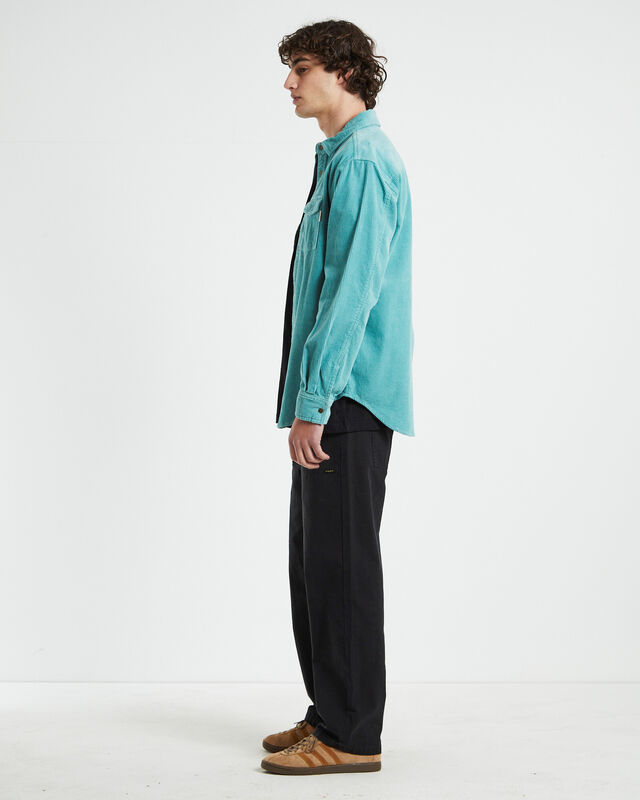 Cassian Long Sleeve Overshirt in Teal, hi-res image number null