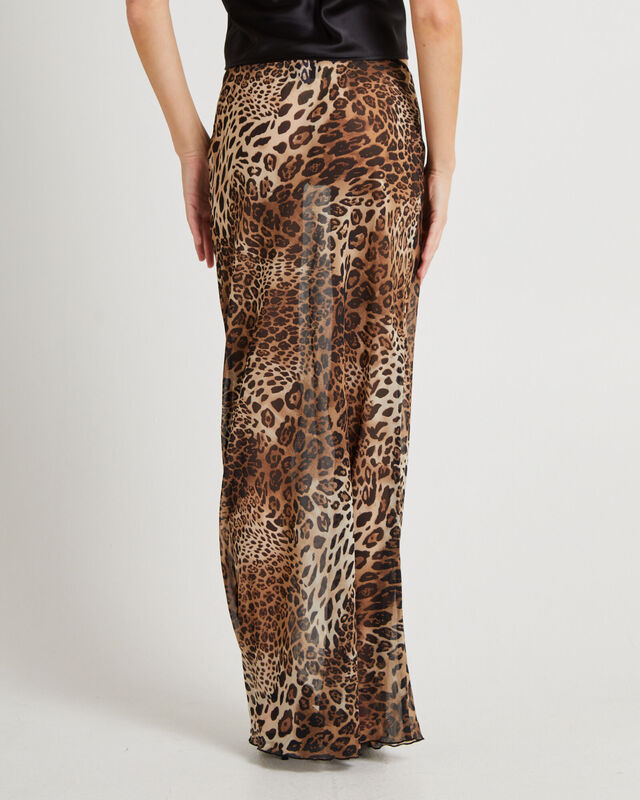 Alora Leopard Slip Maxi Skirt, hi-res image number null