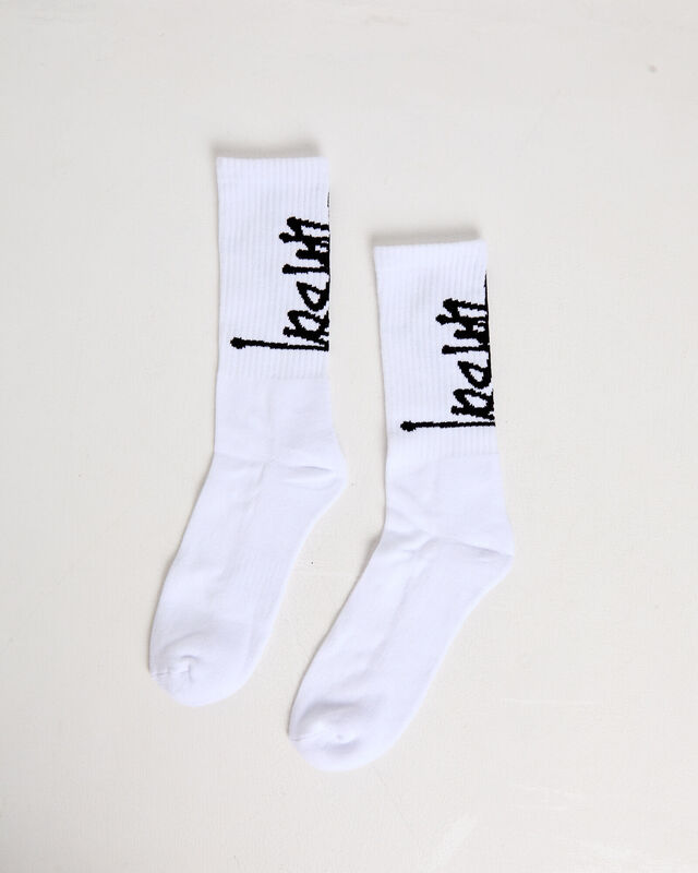 Large Graffiti Socks 3 Pack in White, hi-res image number null