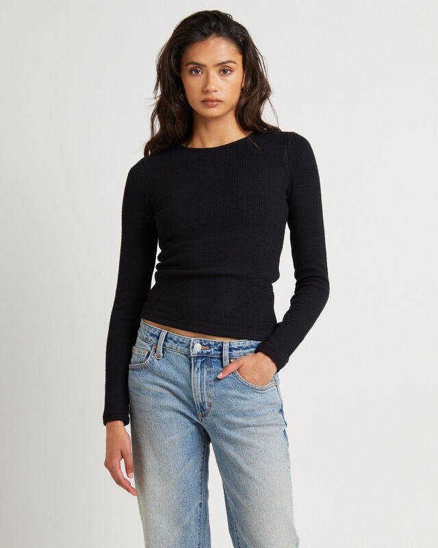 Vivi Long Sleeve Top Black, hi-res image number null