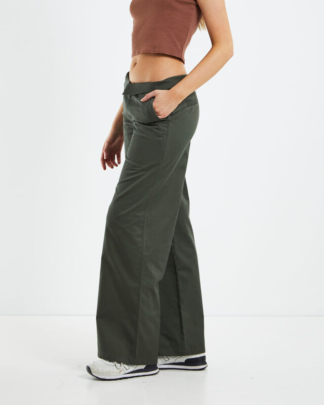 Taina Low Rise Puddle Pants Khaki, hi-res image number null