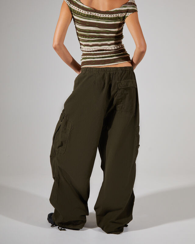 Parachute Cargo Pants Khaki, hi-res image number null