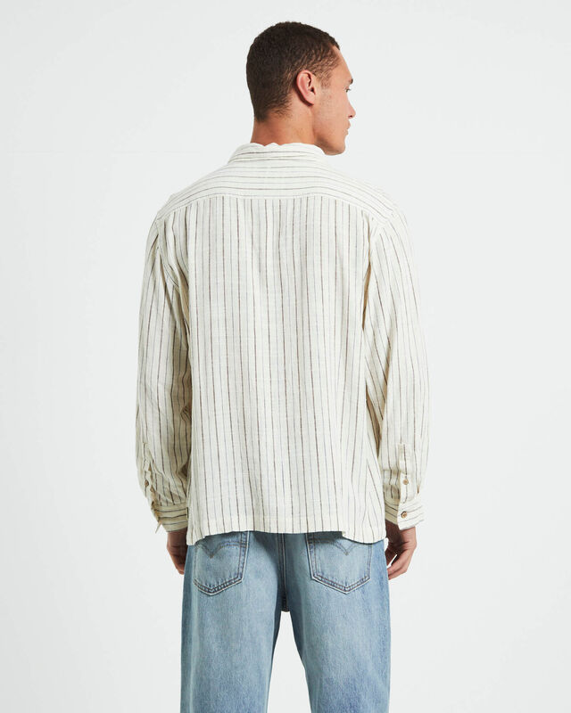 Tesky Linen Long Sleeve Shirt in Natural, hi-res image number null