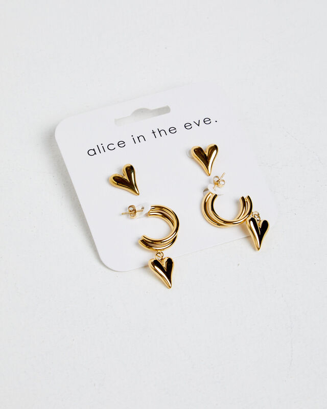 Heartthrob Earring 2 Pack Gold, hi-res image number null