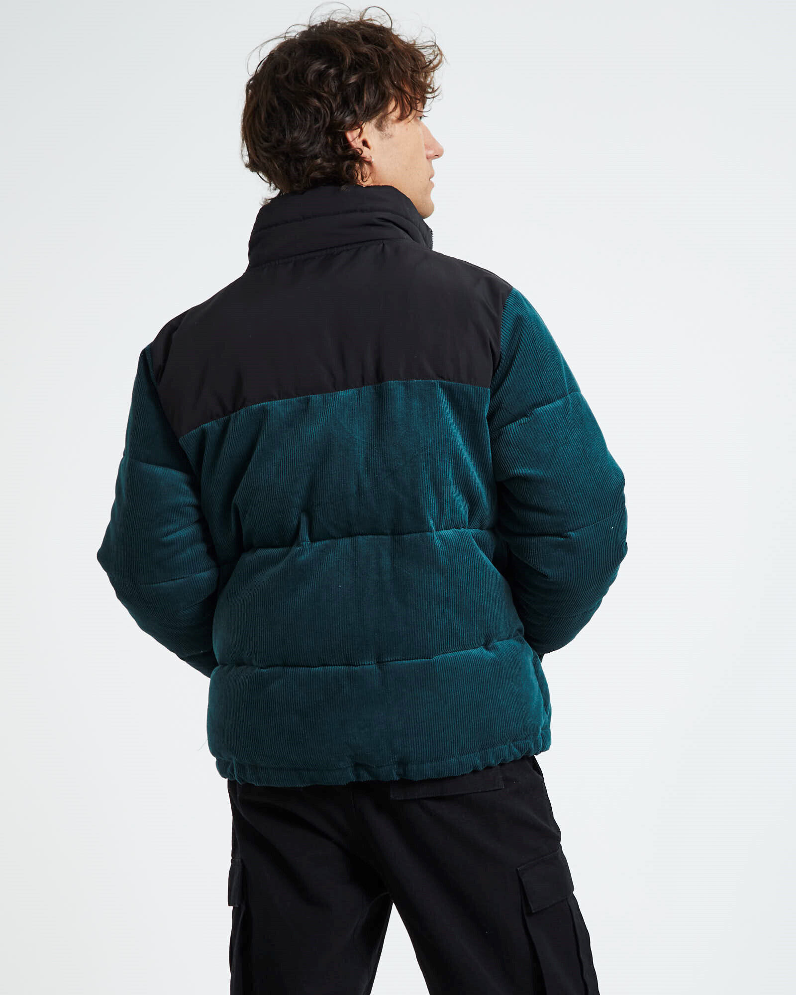 Green cord sale puffer jacket