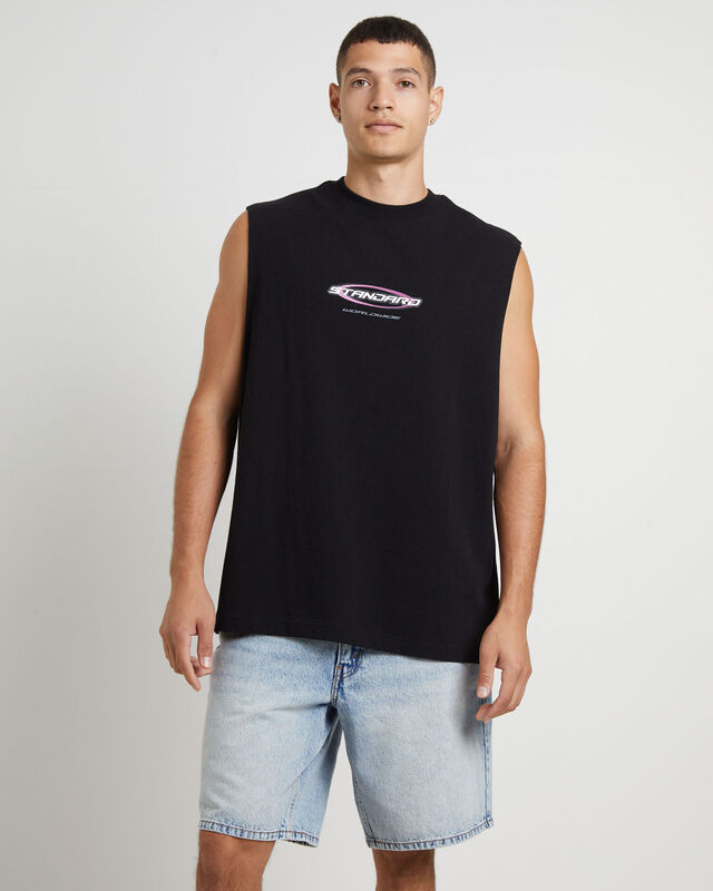 Blade Muscle Tee in Black, hi-res image number null