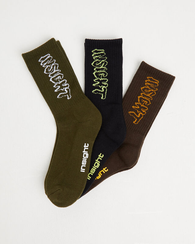 Sive Crew Socks in Green, hi-res image number null