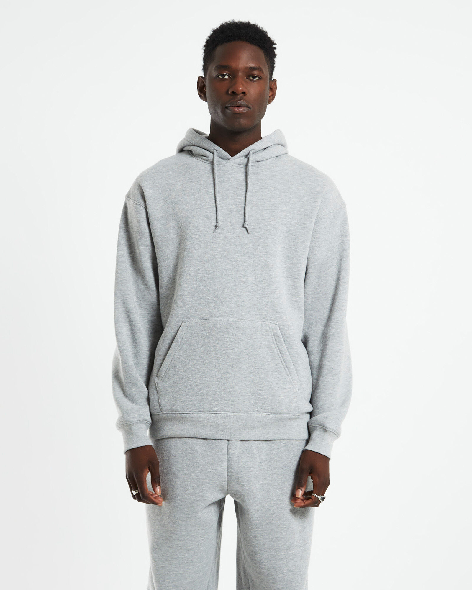 Grey sale drawstring hoodie