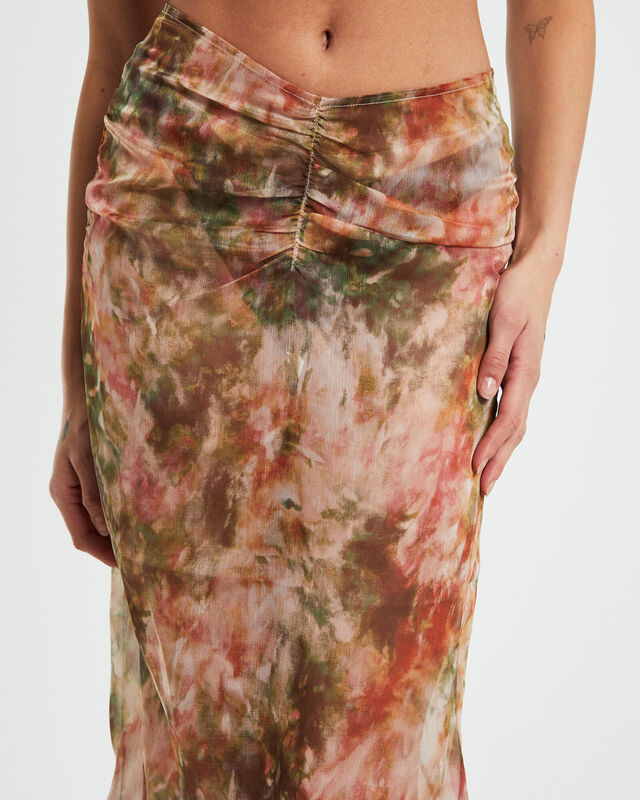 Tibby Tie Dye Midi Skirt in Assorted, hi-res image number null