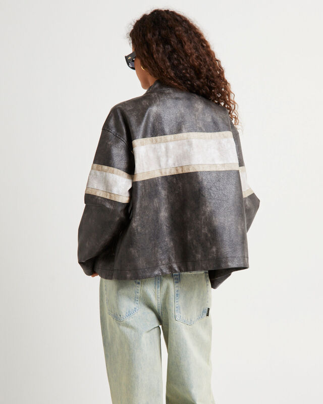 Harvey Distressed Biker Jacket, hi-res image number null