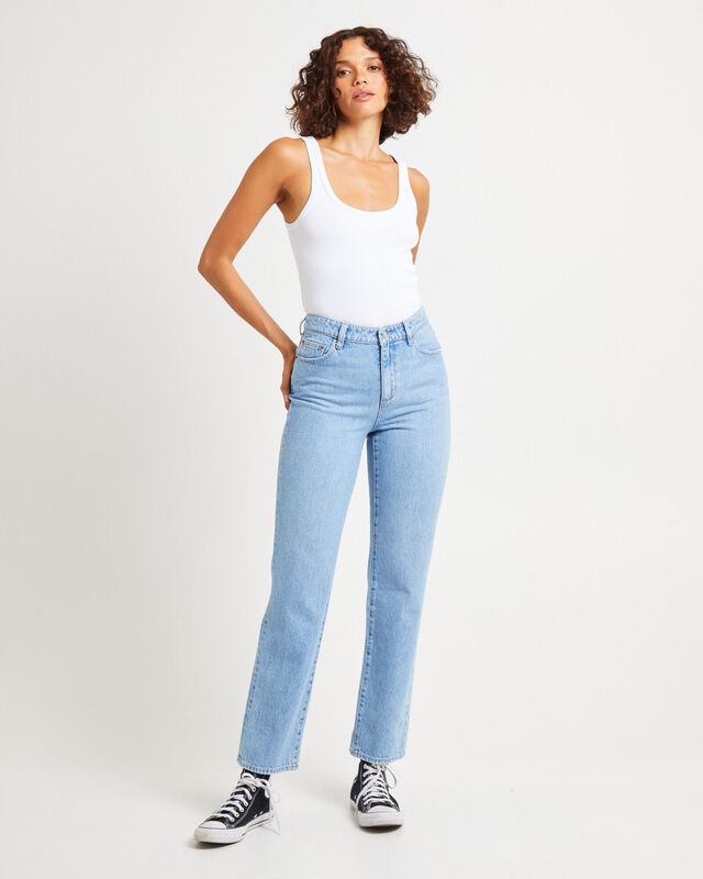 Mid Slim Straight Jeans Lafayette Blue, hi-res image number null