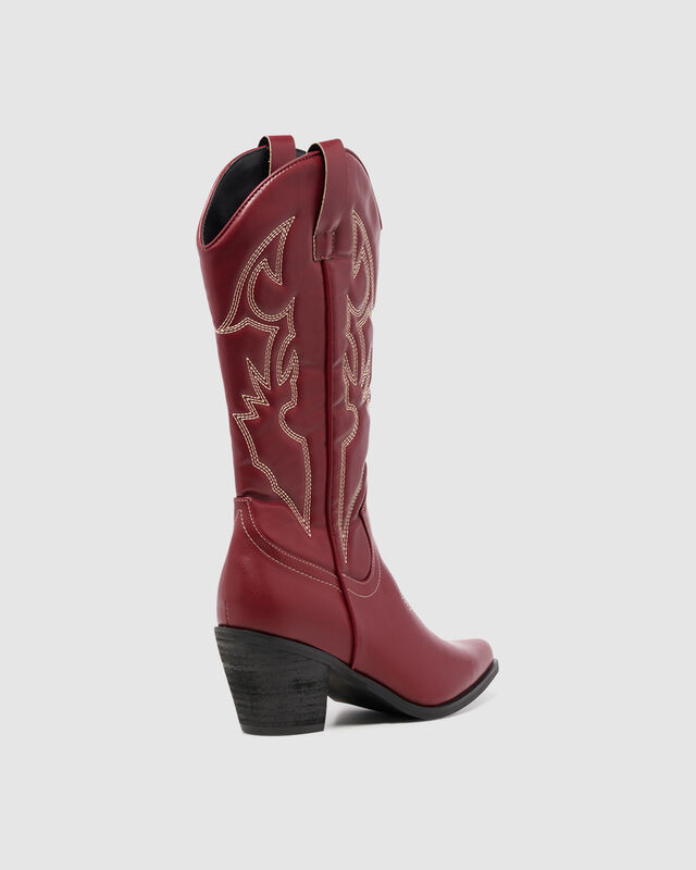 Clayton Western Boot Cherry, hi-res image number null