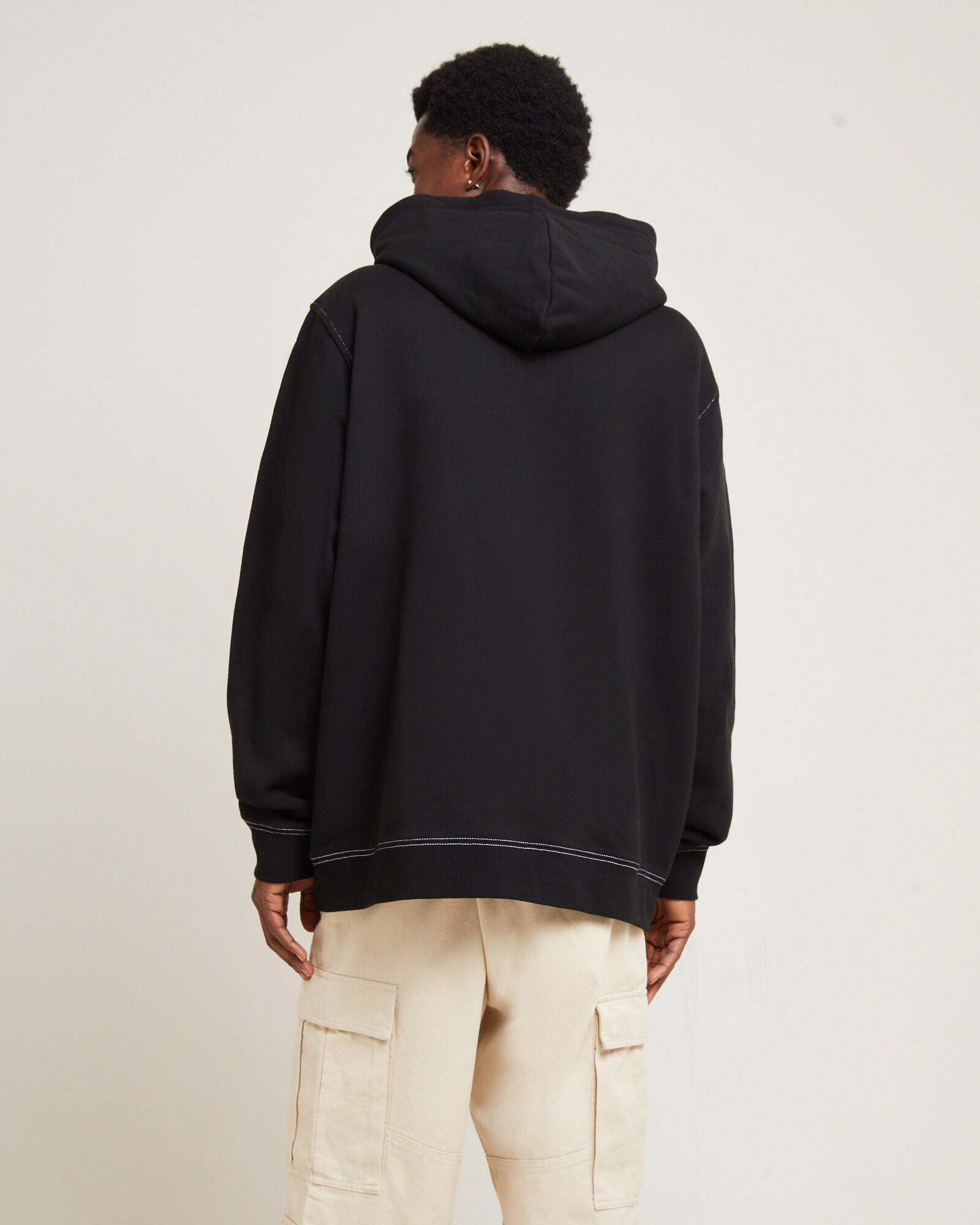 STUSSY Double Face Label Zip Hoodie Black | General Pants