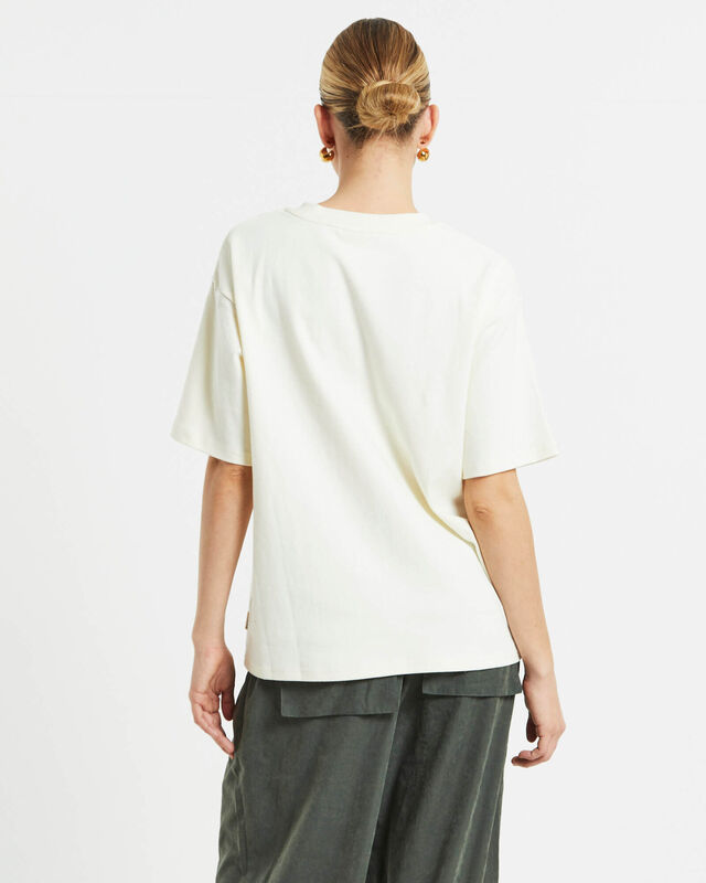 Immy Oversized Boyfriend Tee in Off White, hi-res image number null