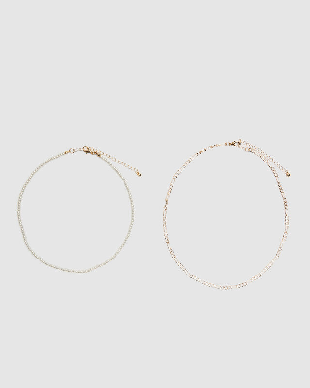 Pearl & Gold Necklace 2 Pack, hi-res image number null