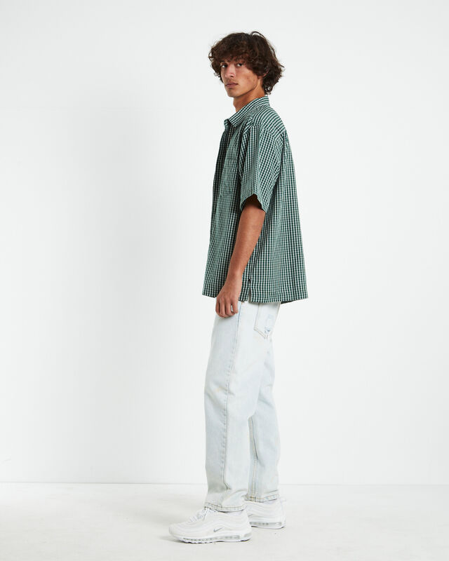 Skate Short Sleeve Shirt Green/White, hi-res image number null