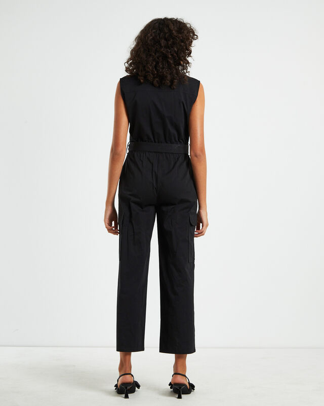 Paloma Sleeveless Cargo Boiler Suit Black, hi-res image number null