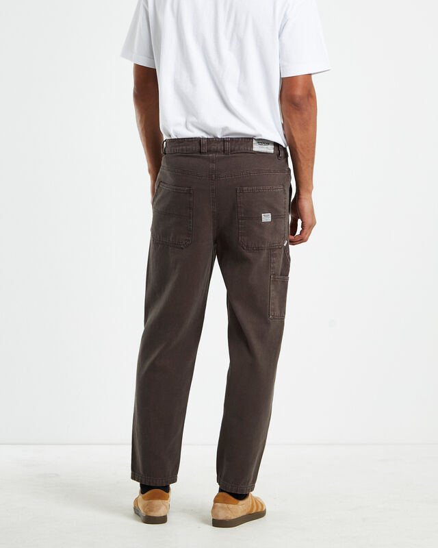 Canvas Carpenter Pants Dark Brown, hi-res image number null