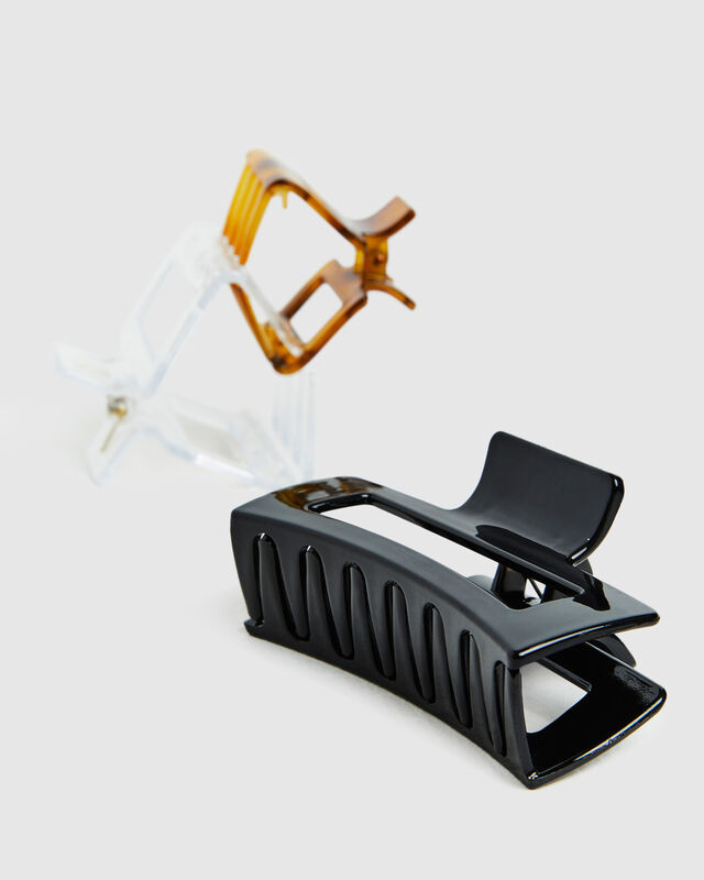 Tully Rectangle Claw Clips Assorted, hi-res image number null