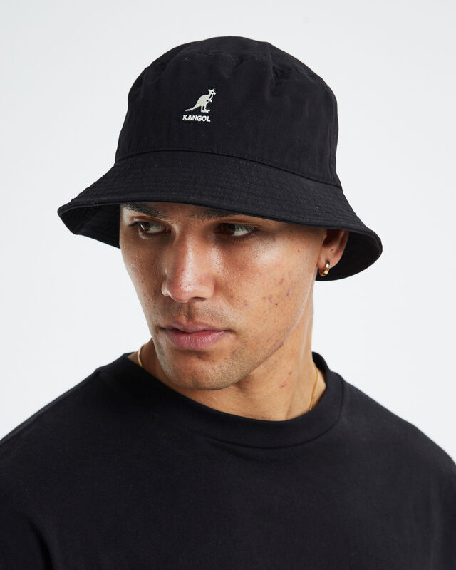 Washed Bucket Hat BlacK, hi-res image number null