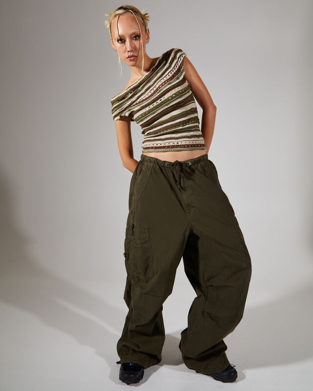 Parachute Cargo Pants Khaki, hi-res image number null