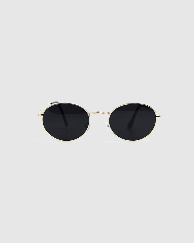 Oli Oval Sunglasses Black/Gold, hi-res image number null