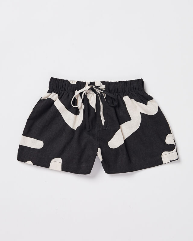 Teen Girls Charlie Swirl Shorts in Black, hi-res image number null