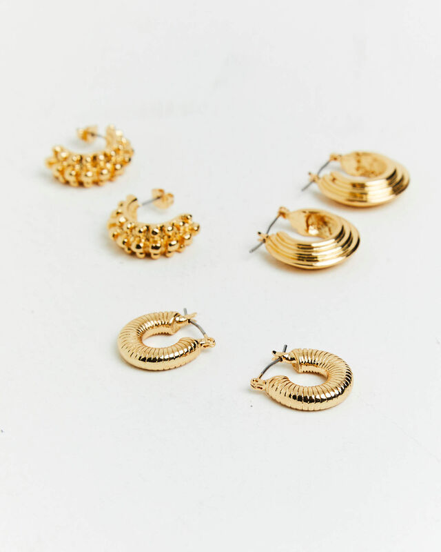 14K Gold Plated Yasmin Earring Pack, hi-res image number null