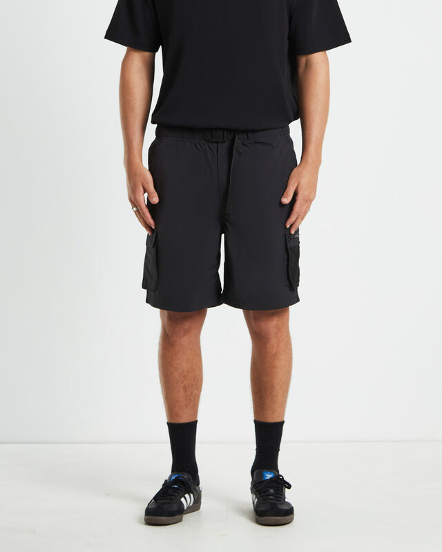 Multi Pocket Utility Cargo Shorts in Black, hi-res image number null