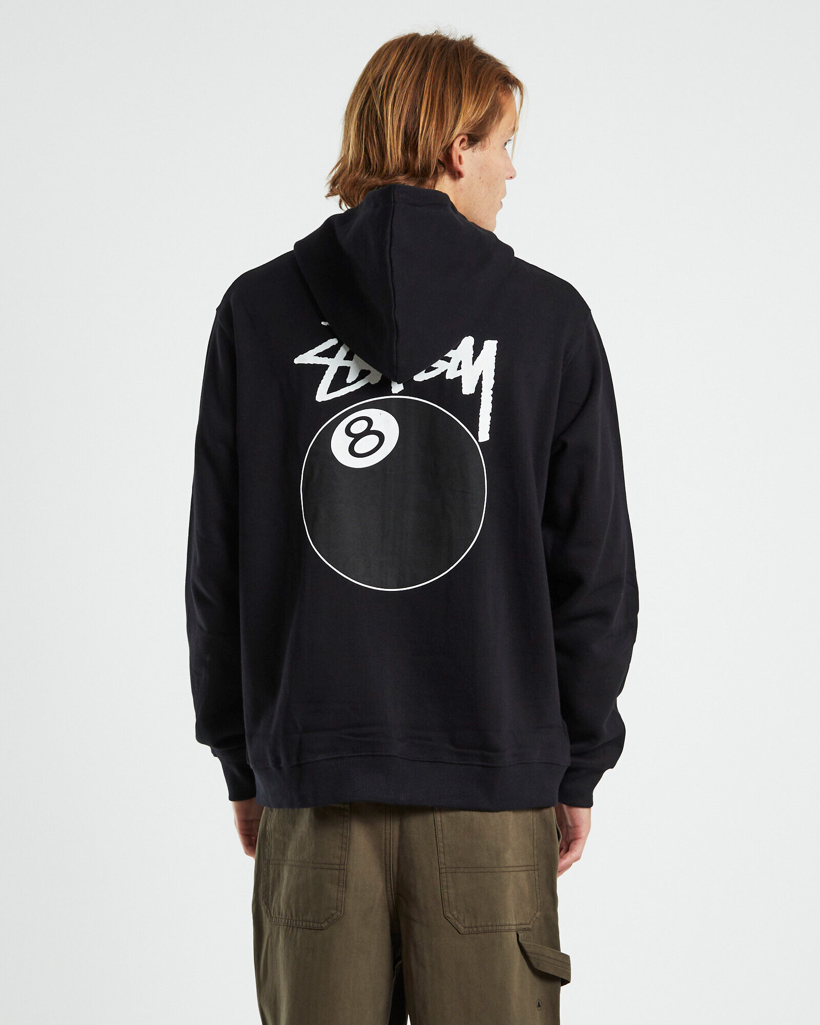 STUSSY Solid 8 Ball Zip Hoodie Black | General Pants