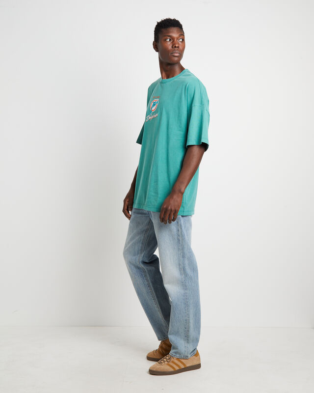 Tri Logo Dolphins Oversized T-Shirt in Faded Teal, hi-res image number null