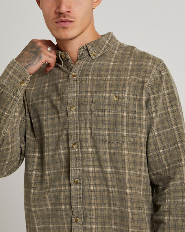 Army Check Cord Shirt, hi-res image number null