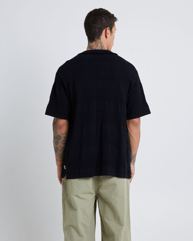 Knitted Short Sleeve Resort Shirt, hi-res image number null