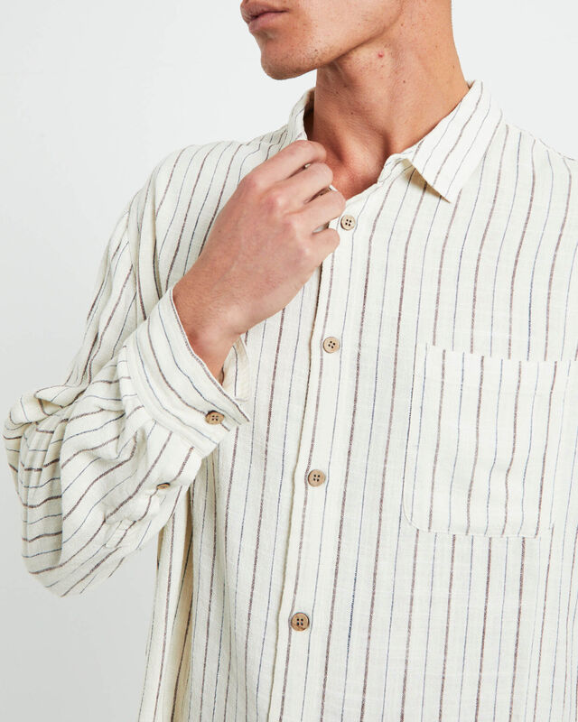 Tesky Linen Long Sleeve Shirt in Natural, hi-res image number null