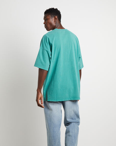Tri Logo Dolphins Oversized T-Shirt in Faded Teal