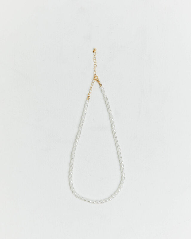 Pearl Choker Necklace in White, hi-res image number null