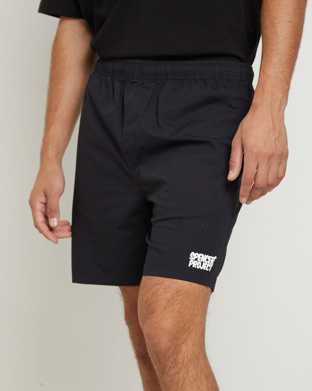 Puffy Shorts in Black, hi-res image number null