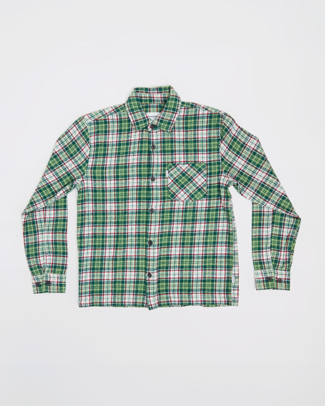 Teen Boys Portland Long Sleeve Flanno in Teal, hi-res image number null