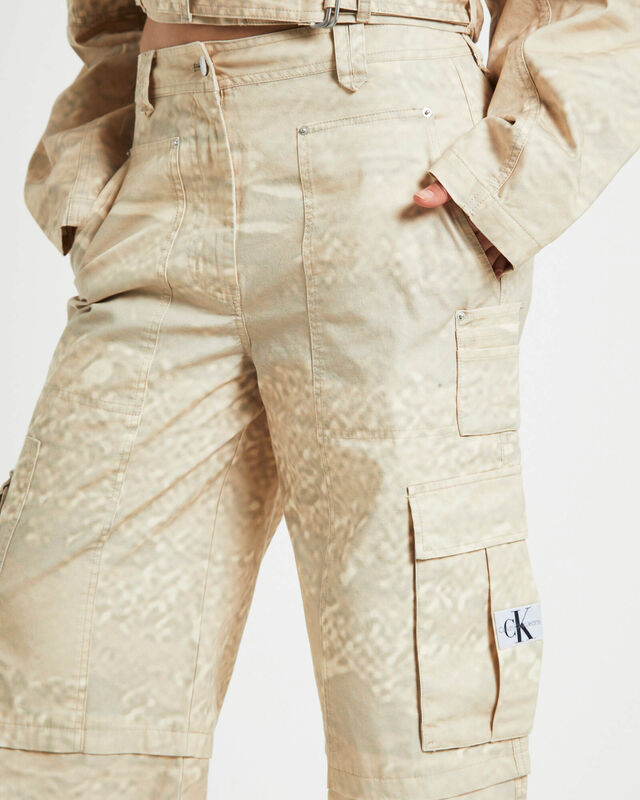 Loose Cargo Pants in Natural Beige, hi-res image number null