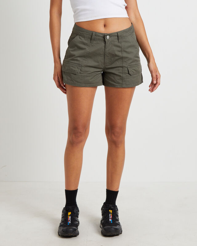 Y2K Low Relaxed Shorts in Silver Grey, hi-res image number null