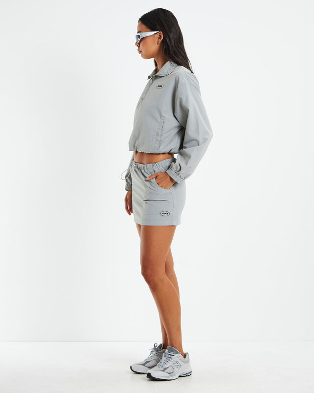 Nylon 1/4 Zip Jumper Grey, hi-res image number null