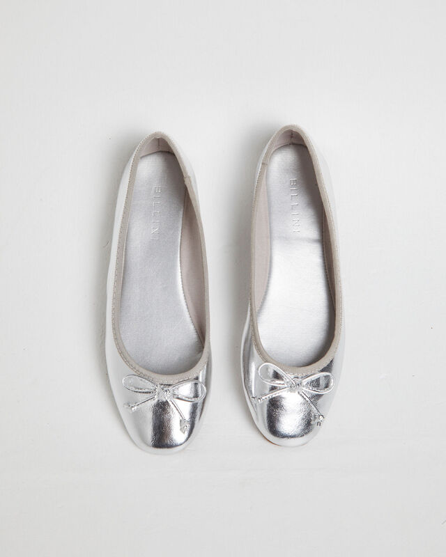 Isaiah Classic Ballet Flats Silver Metallic, hi-res image number null