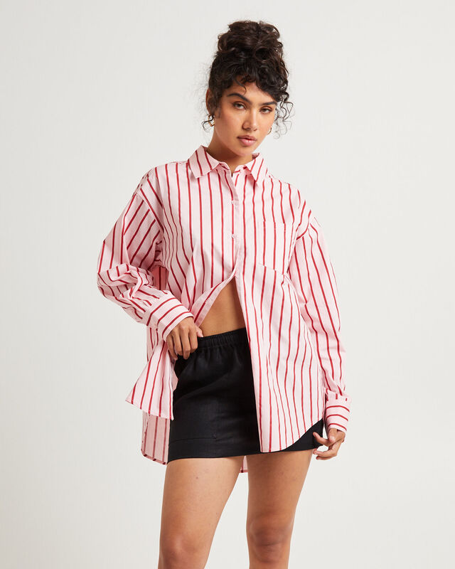 Poppy Poplin Long Sleeve Shirt, hi-res image number null